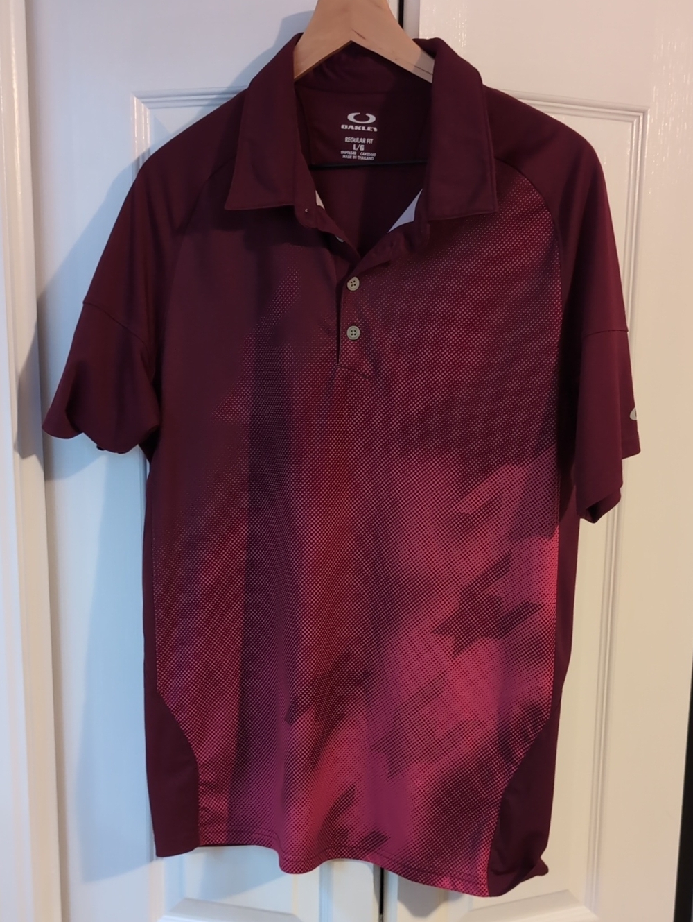 Oakley Maroon Gradient Performance Polo